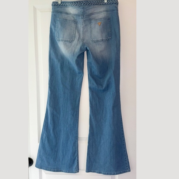 GUESS L.A. Braided Waist JEANS 70's FLARE LEG Braided sz 31 12 - Picture 2 of 12